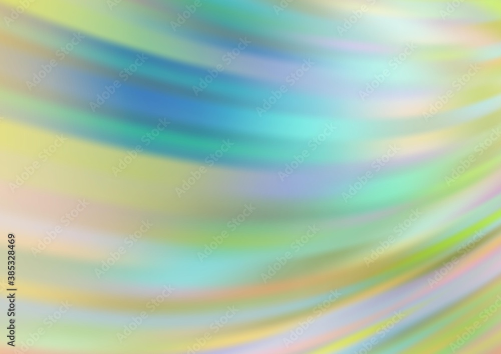 Fototapeta premium Light Blue, Green vector blurred shine abstract pattern.