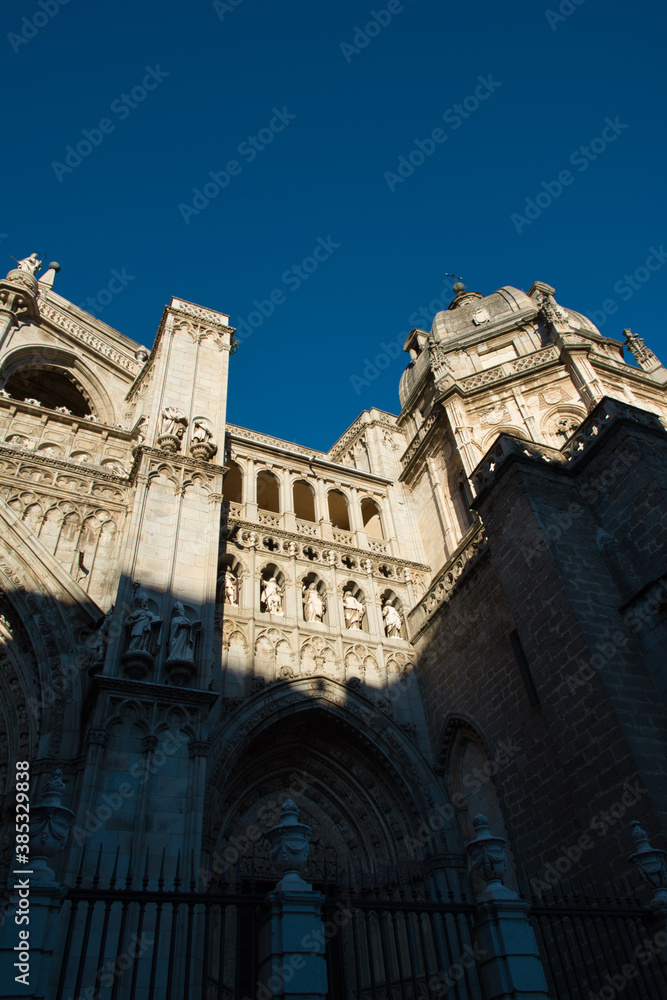 Toledo Cathedral at sunset. Toledo, Spain.