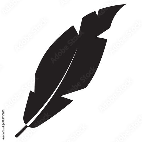 Icon of a feather of a bird depicting exotic feather
