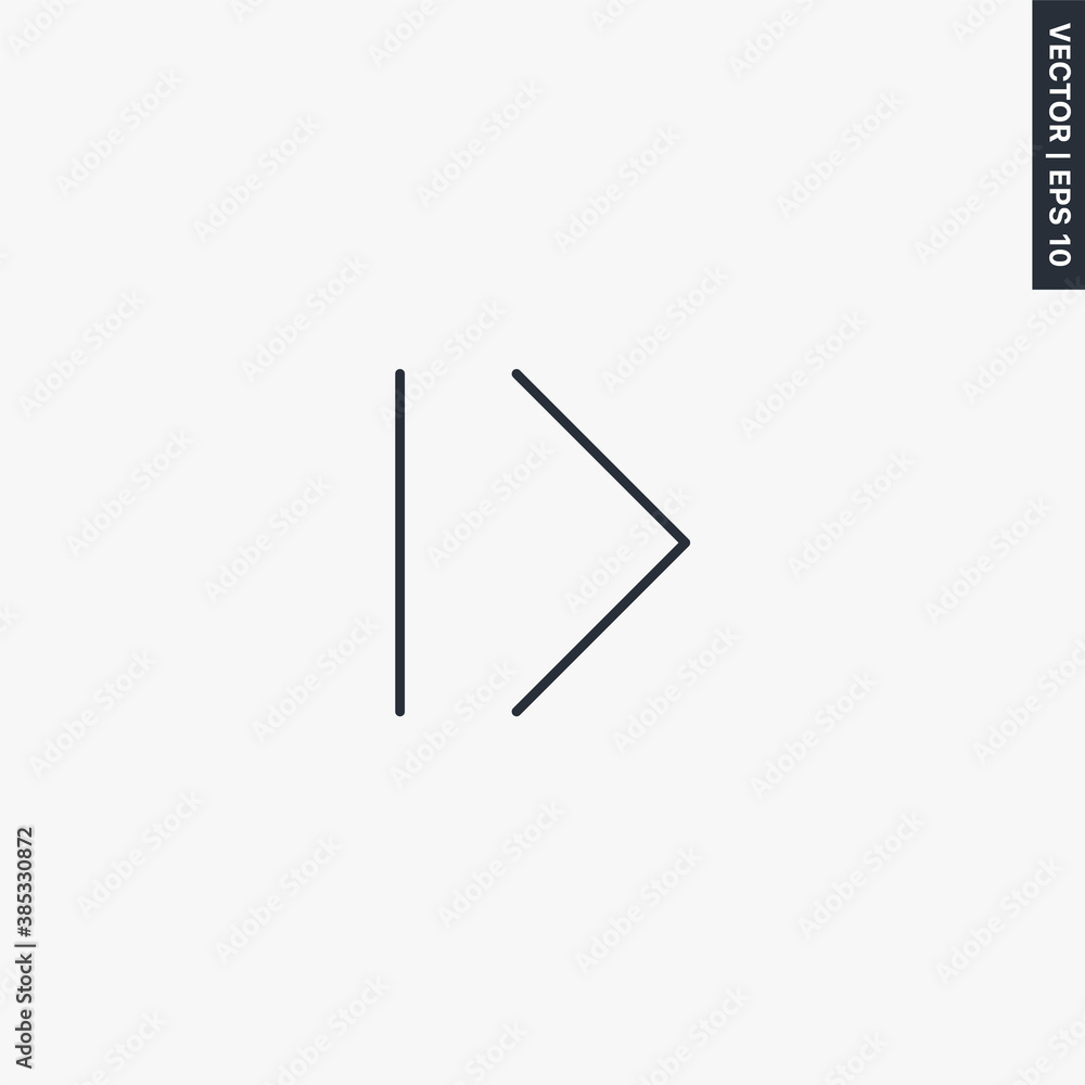 Play, linear style sign for mobile concept and web design Play, linear style sign for mobile concept and web design