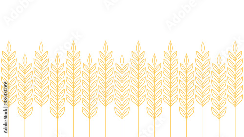 Wheat pattern wallpaper. oat symbol. free space for text. rice sign. Rice pattern wallpaper.