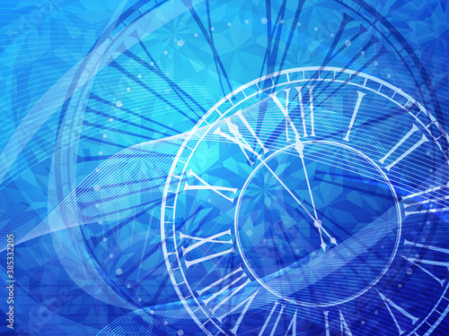 時計の背景イラスト_時間の流れ_イメージ