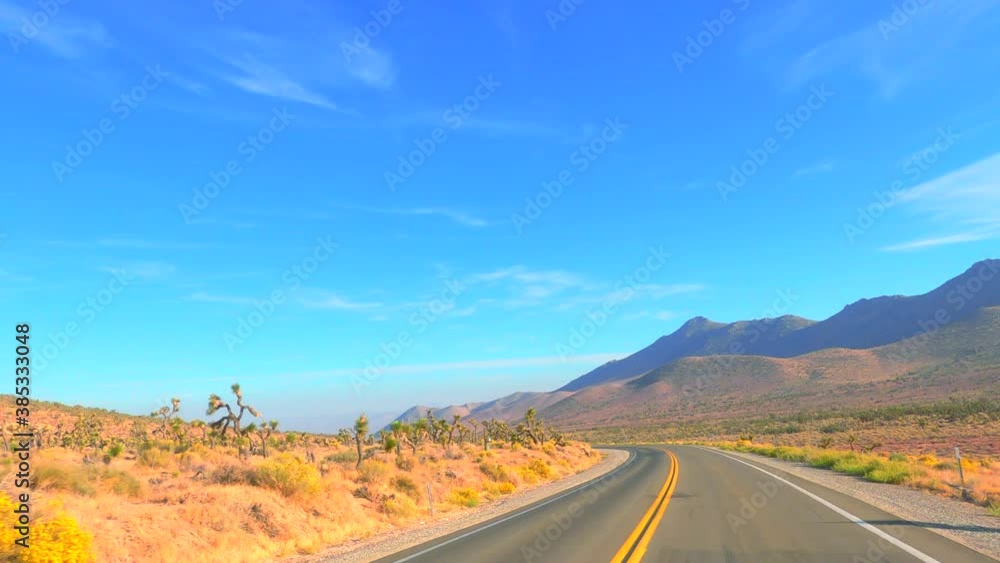 Driving through the Mojave Desert Driving through the Mojave Desert