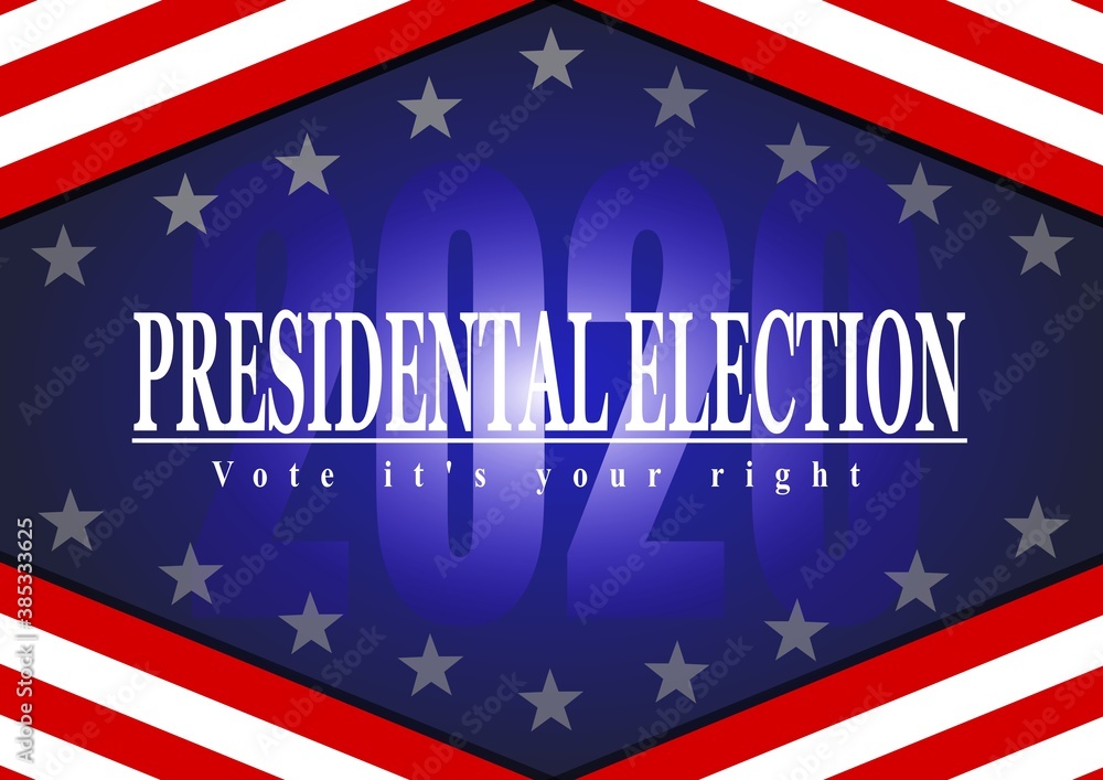 Election day. Election voting poster. Vote 2020 in USA, banner design. Political election campaign