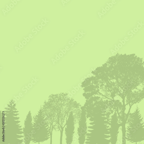 illustration of a green tree background 