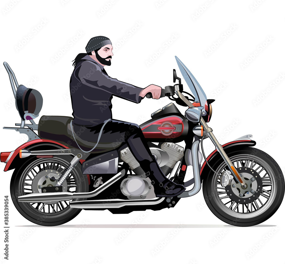 Fototapeta man on the motorbike