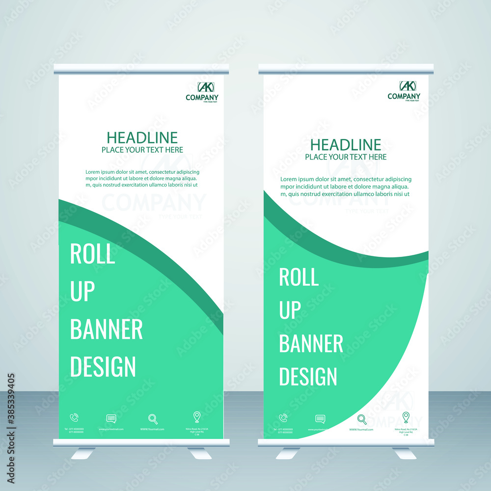 Creative roll up design template Creative roll up design template