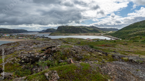 The coast of the Barents sea, Teriberka, August 2020, Russia