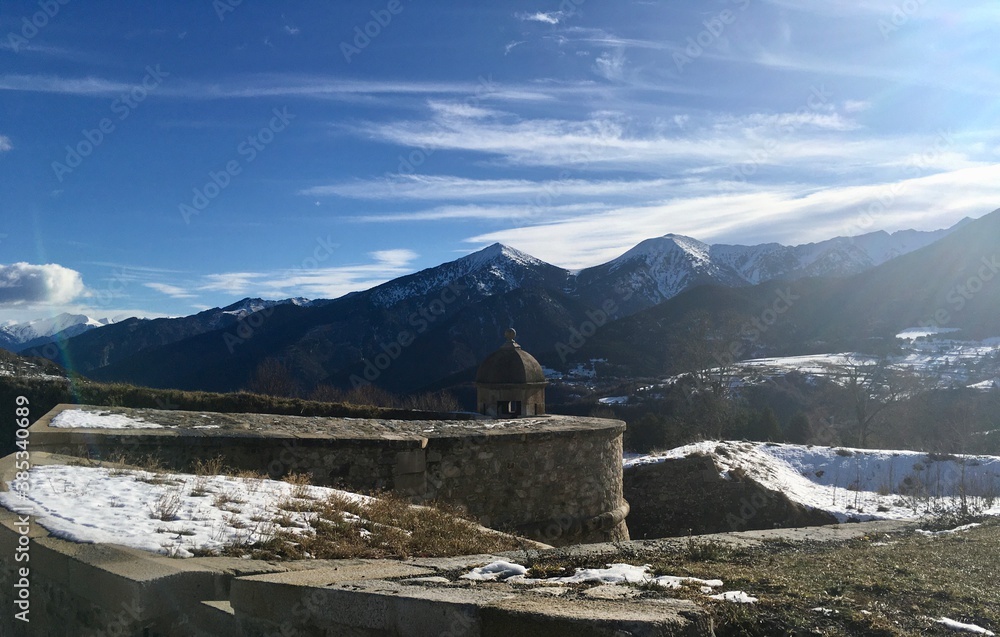 Pyrenees mountains in winter