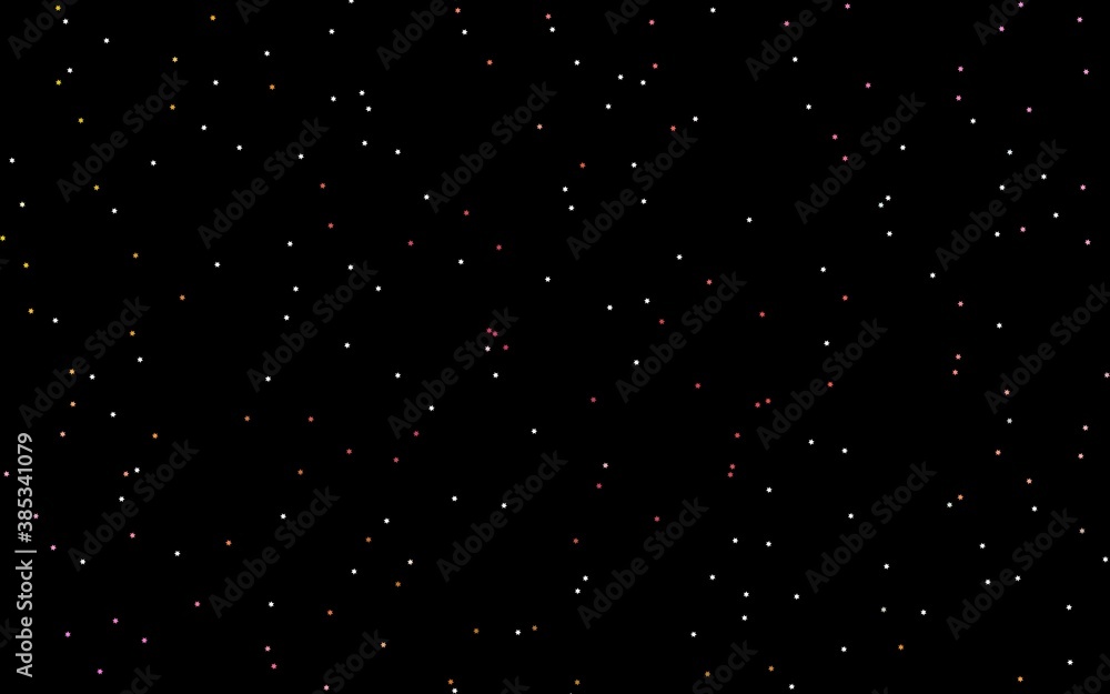 Obraz premium Dark Pink, Yellow vector template with sky stars.