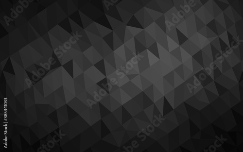 Dark Black vector abstract mosaic backdrop.