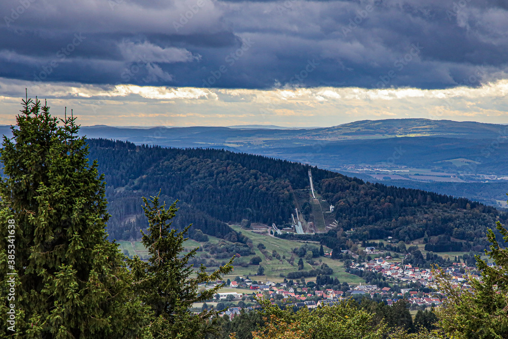 view from the top of the mountain Inselsberg