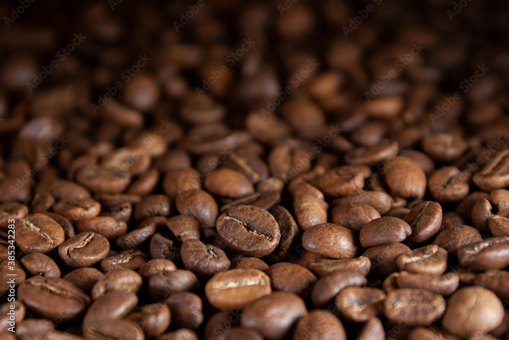 Coffee grains close up on dark background
Coffee grains close up on dark background