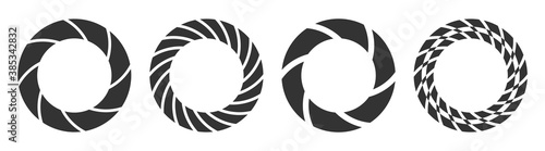 Set of four circular geomet...