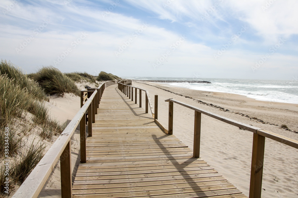 Fototapeta premium boardwalk on the beach