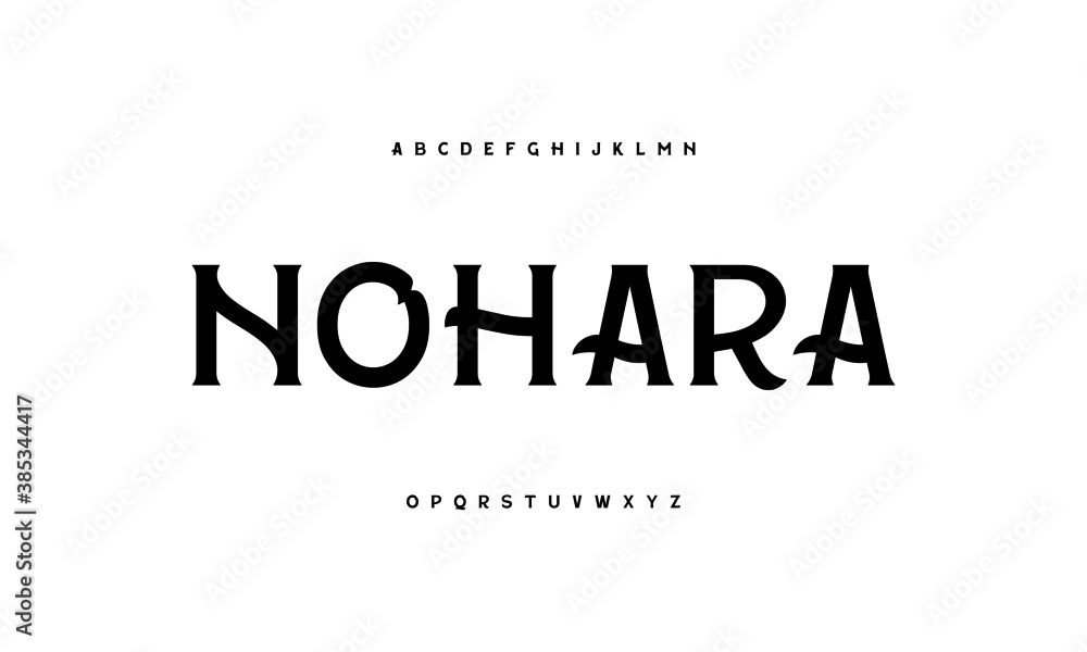 Fototapeta premium Elegant typography. Modern design typeface.