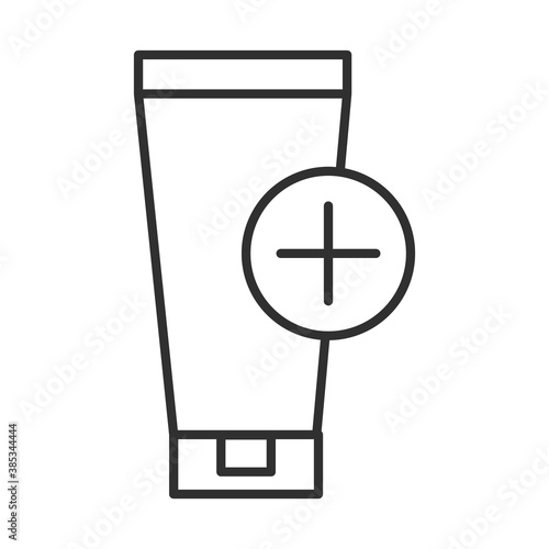 medical tube cream equipment line icon