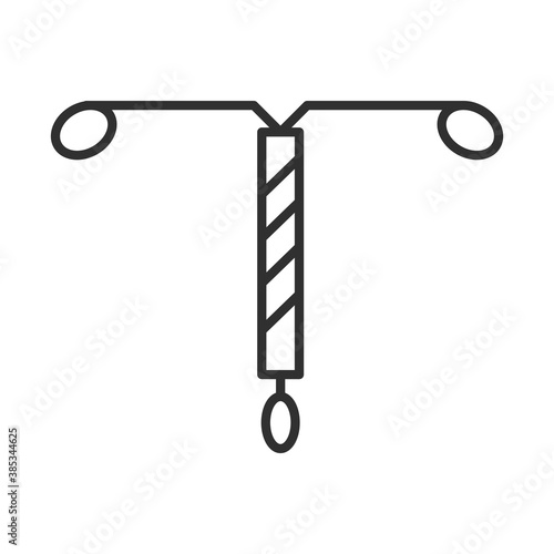 sexual health, contraception female iud line icon