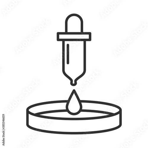 medical dropper test chemistry laboratory equipment line icon