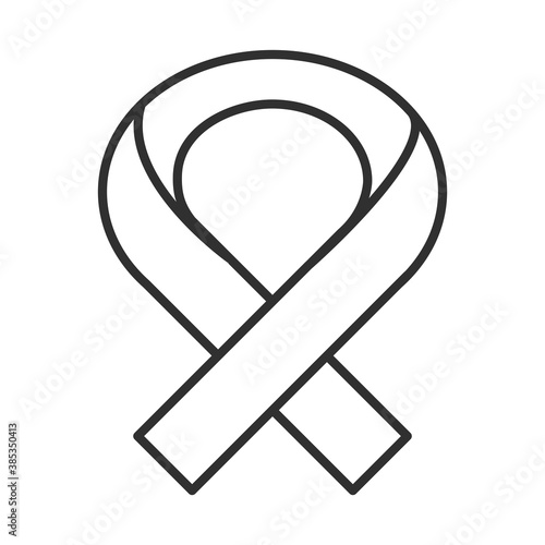 ribbon awareness medical line icon