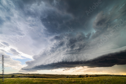 Derecho storm clouds and severe weather photo