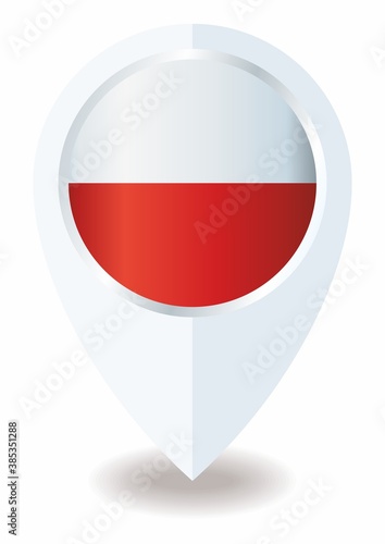 Free Download Flag of Poland, location icon for Multipurpose, Republic of Poland - GFXLoad
