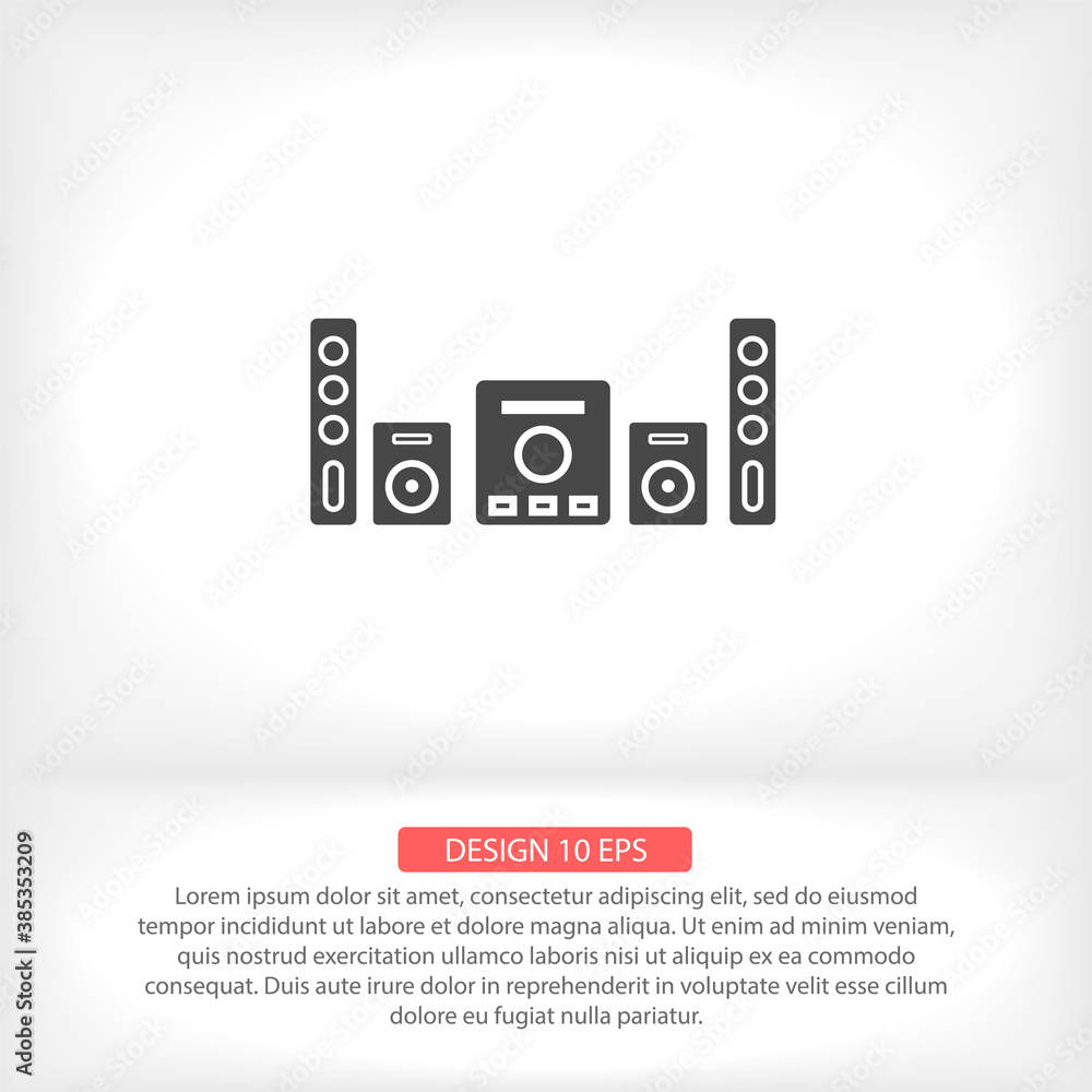 Loudspeaker vector icon , lorem ipsum Flat design Loudspeaker vector icon , lorem ipsum Flat design