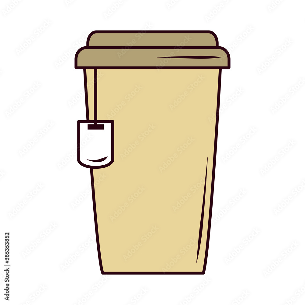 tea, takeaway in paper bag line and fill tea, takeaway in paper bag line and fill