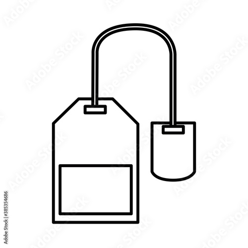 tea, organic beverage teabag line icon
