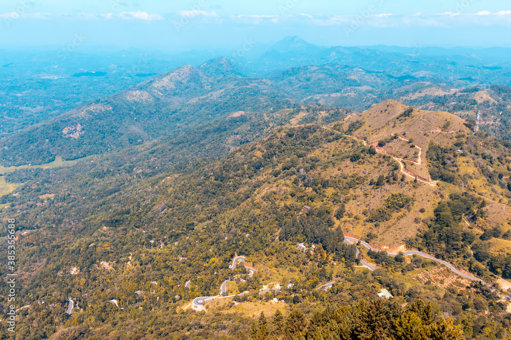 mountains terrain aerial view landscape photo
