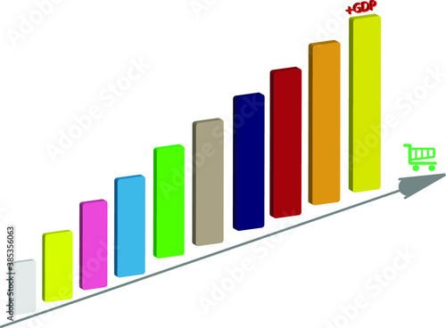 Bar Graph Patterns  3D Illustrations