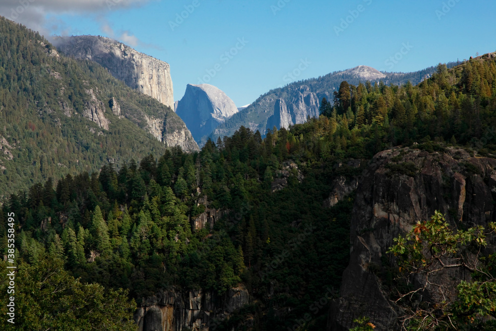 Fototapeta premium 遠くにハーフドームを望む展望台からの風景