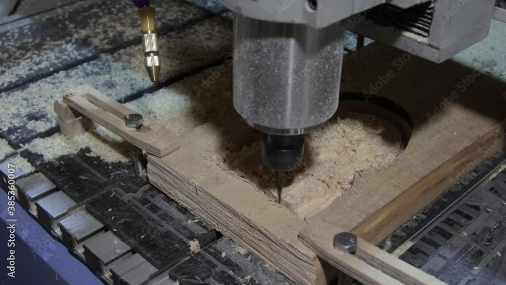 3D carving engraving machine in action 3D carving engraving machine in action