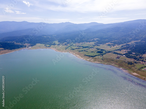 Aerial view of Batak Reservoir, Bulgaria