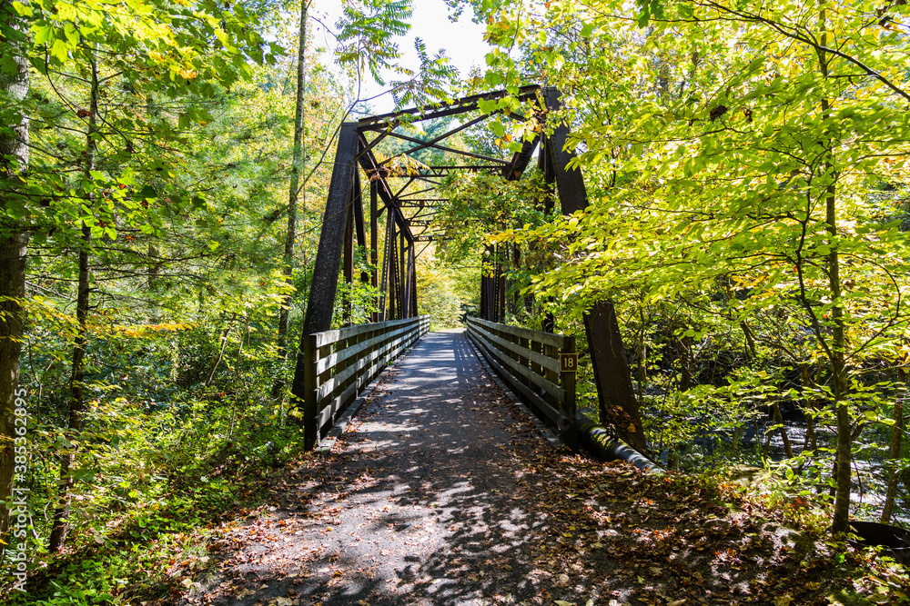The Virginia Creeper Trail, the most popular bike route in the region. Abingdon, VA, USA The Virginia Creeper Trail, the most popular bike route in the region. Abingdon, VA, USA