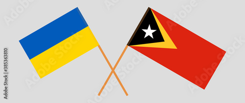 Crossed flags of East Timor and the Ukraine Free Download Crossed flags of East Timor and the Ukraine - GFXLoad
