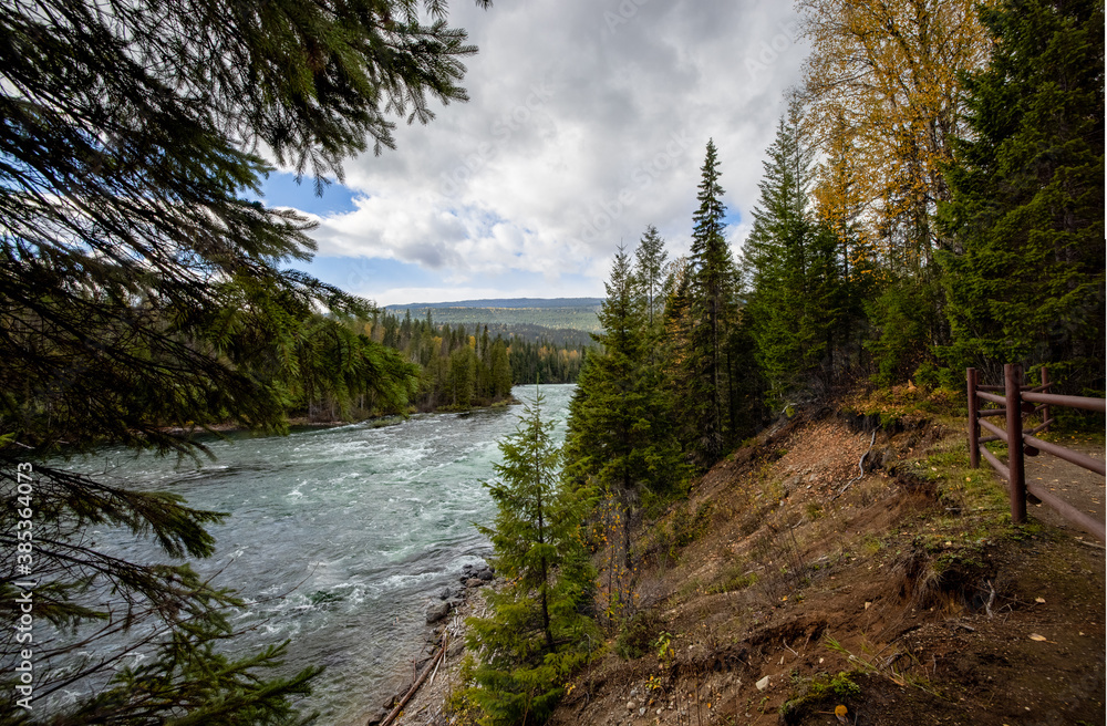 Beautiful view of Clearwater river, 1km away from Baileys Chute