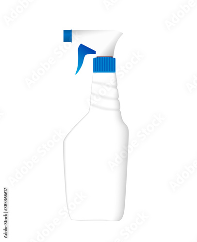 Tile Clean Bottle Template for Ads or Magazine Background. 3D Realistic Vecto...