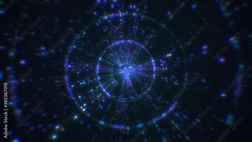 Digital big data abstract tunnel light streaks effect animation background. Flying into digital technologic tunnel Digital big data abstract tunnel light streaks effect animation background. Flying into digital technologic tunnel