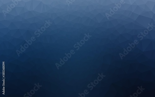 Dark BLUE vector shining triangular template.