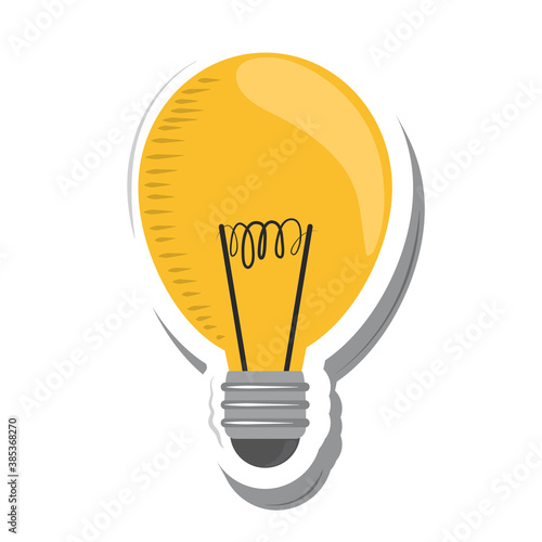 light bulb sticker cartoon design