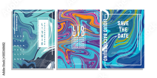 Cover background liquid cover design template