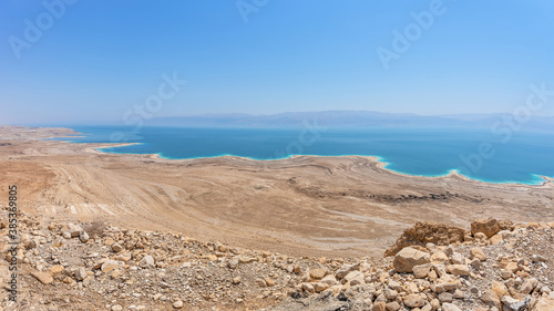 A view of the Dead Sea in Israel, the lowest place on earth.