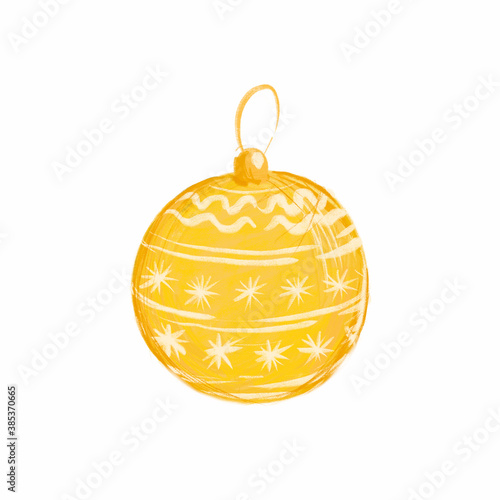 Christmas tree toy hand graphics
yellow