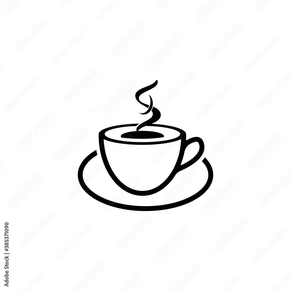 Obraz premium Cup with tea icon