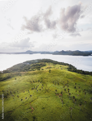 Aerial view of nature on Casolian island, Philippines. photo