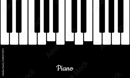 Music background with piano keys. Piano keys in flat style. Illustration. Vector EPS 10