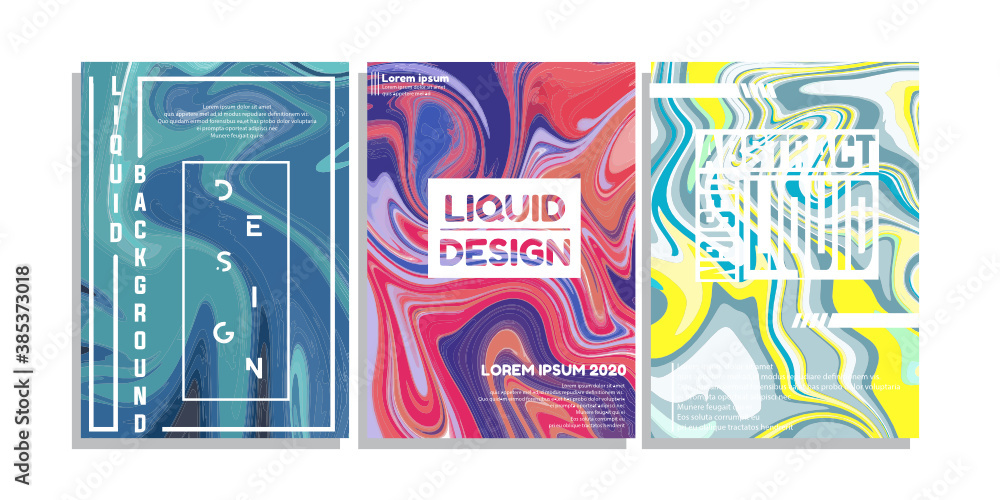 Obraz premium Cover background liquid cover design template