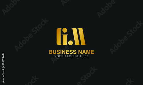 gm initial based letter typography logo design vector 