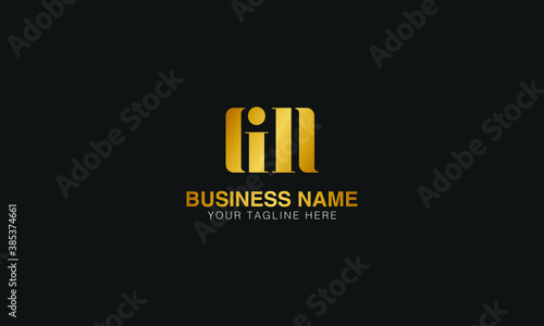 gn initial based letter typography logo design vector 